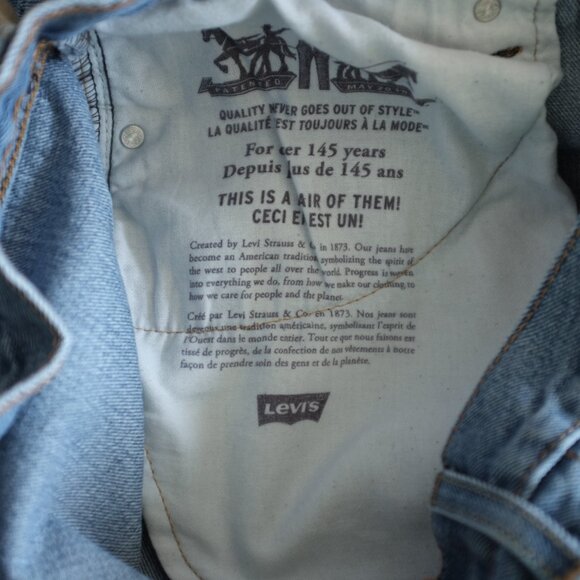 Levi's 550 Relaxed Fit jeans 4891 medium stonewash denim pants - Picture 12 of 15